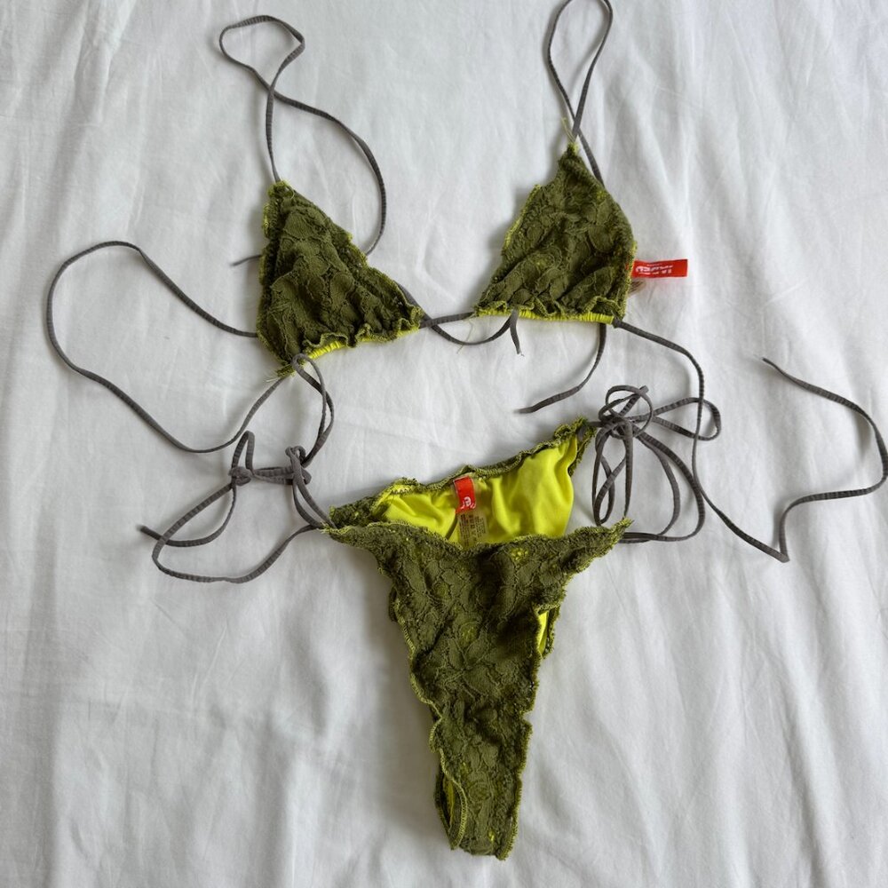 Jaded London green lace bikini - Picture 1 of 3